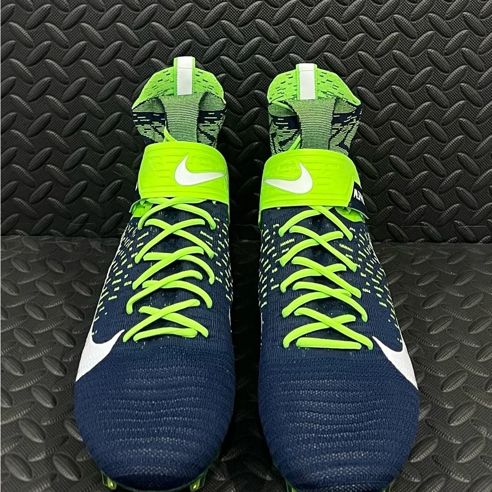 Nike Alpha Menace Elite 2‎ Flyknit Football Cleats Seahawks Mens Size 16